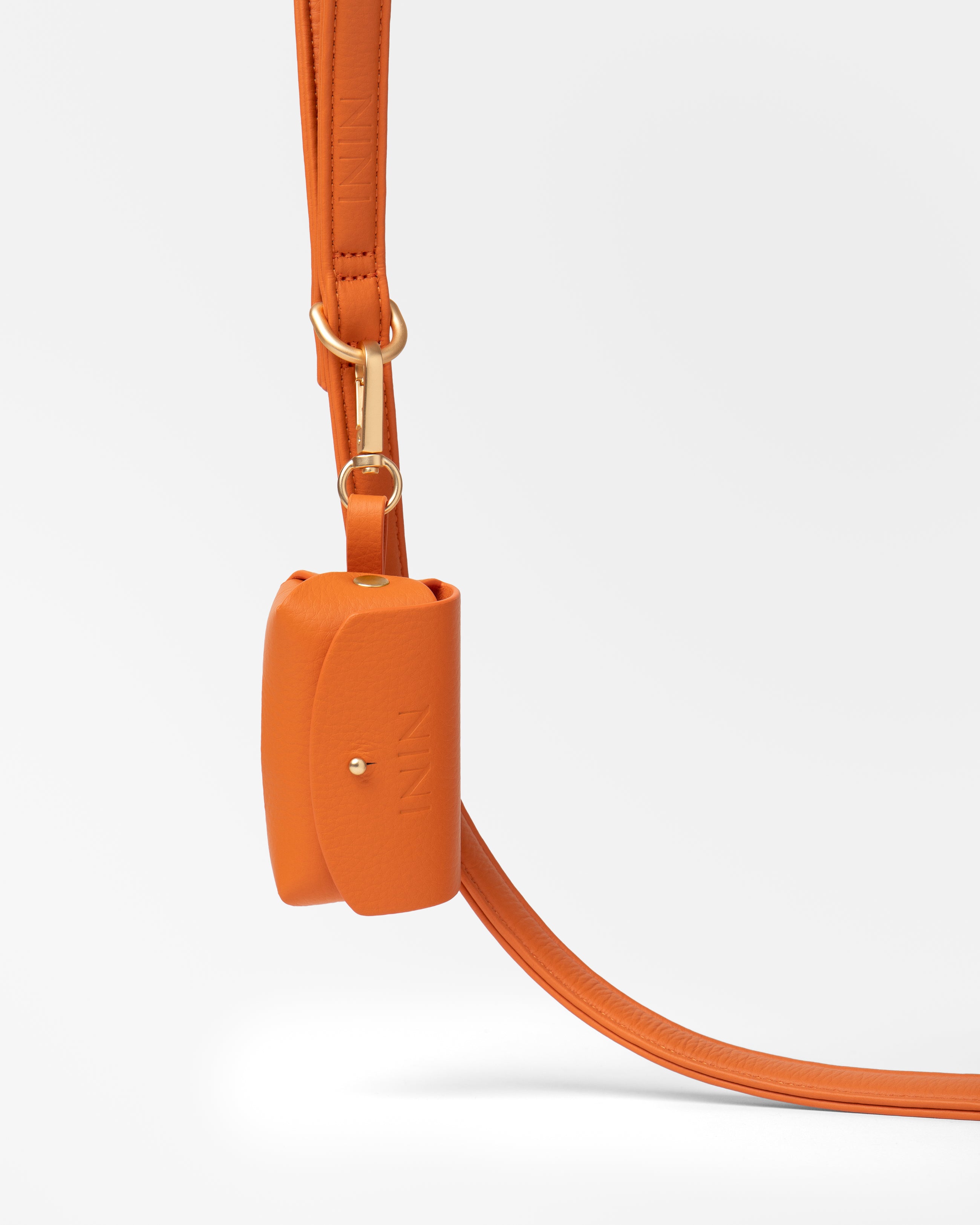 Orange poop bag pouch