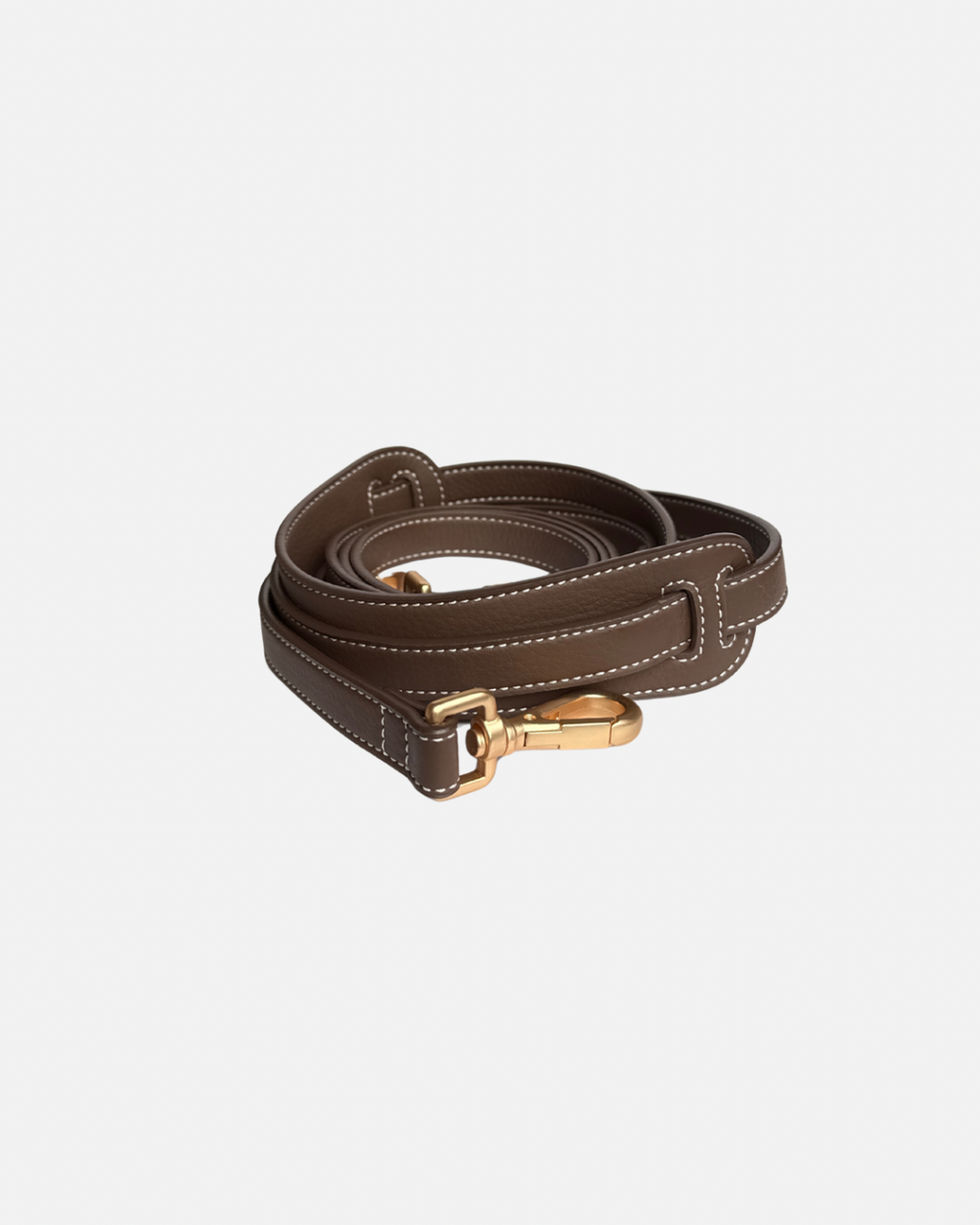 Laisse mains libres chien chocolat microfibre vegan Nini Dog Shop